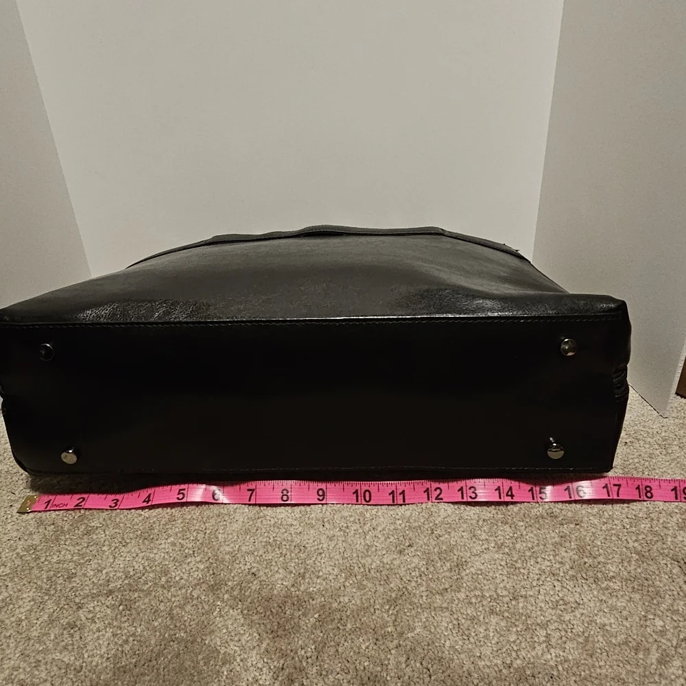 Kenneth Cole‎ Laptop Computer Black Snakeskin Tote Briefcase Bag Luggage Strap